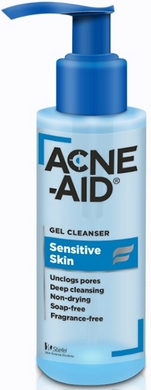 Acne-Aid Gel Cleanser Sesitive skin Deep Pore Cleansing 100ml. เจลใส ลดสิวผิวมันกระชับรูขุมขน (สีฟ้า) 